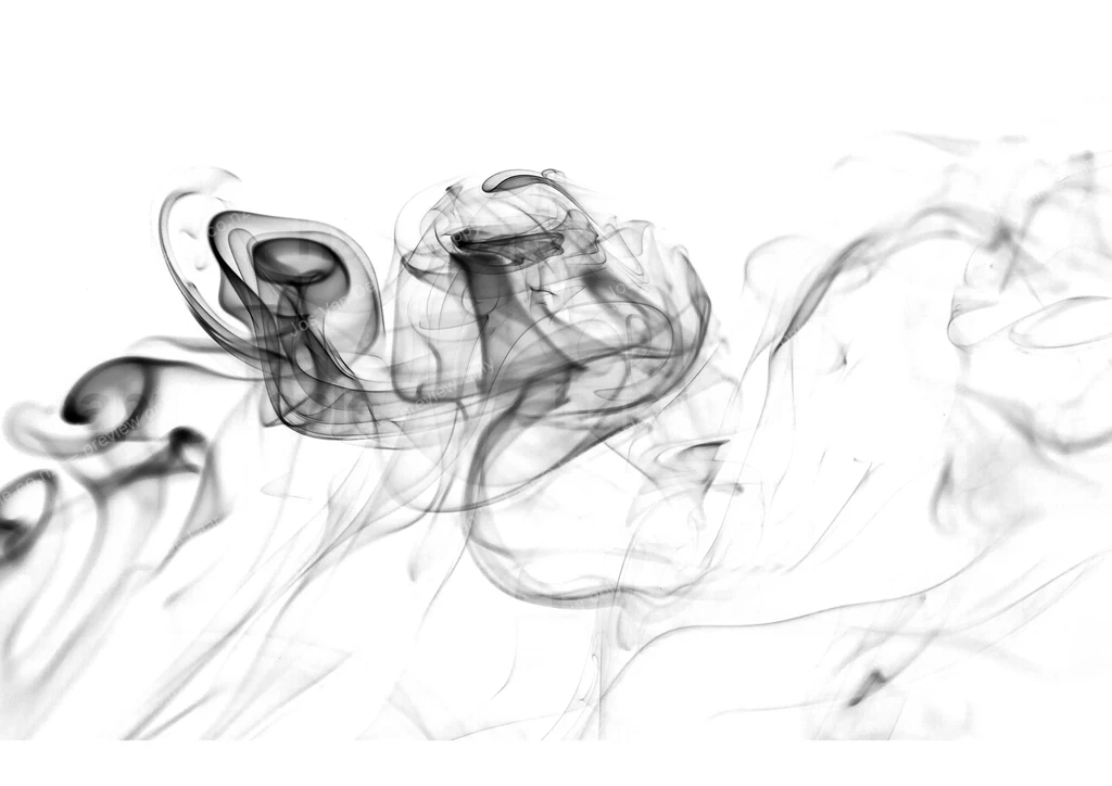 Ethereal Black Smoke Swirls on Pure White Background — Abstract photo by Jos Van De Laar
